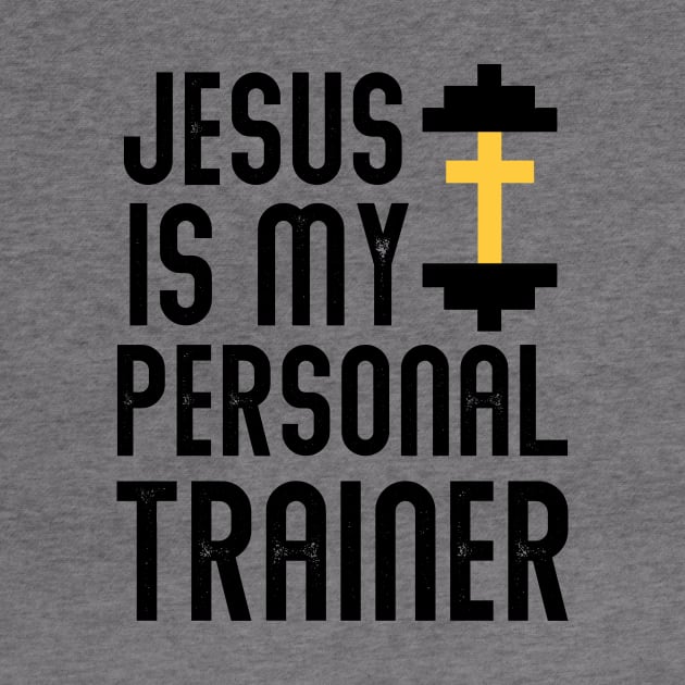 Jesus Is My Personal Trainer Funny Christian Faith Religious Bold Cute T-Shirt by flytogs